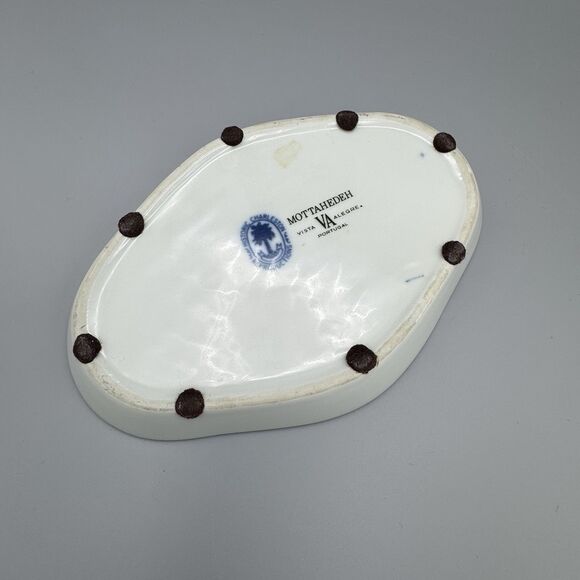 Mottahedeh Vista Alegre Charleston Blue Canton Chinoiserie Relish Trinket Plate - Picture 10 of 10